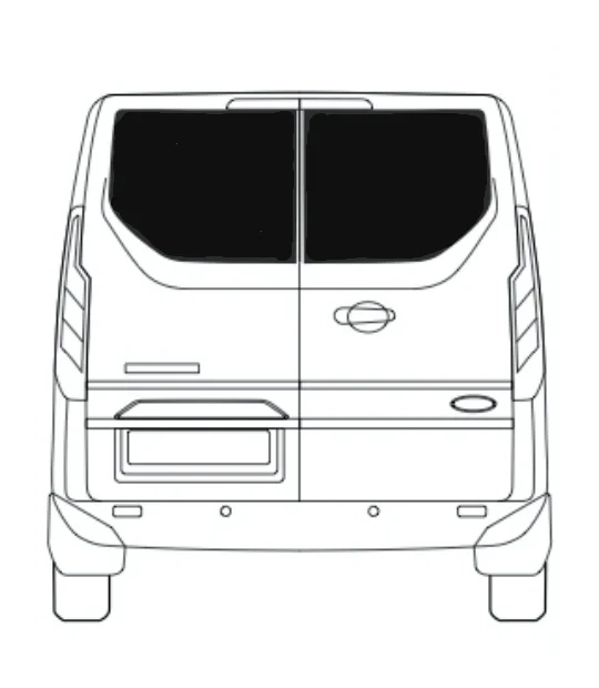 Heckscheiben Ford Custom Flügeltüren L+R ab 2012